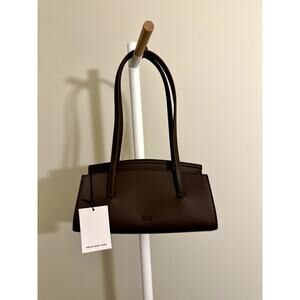 NWT Freja New York Chocolate Brown Caroline  East-West Shoulder Bag